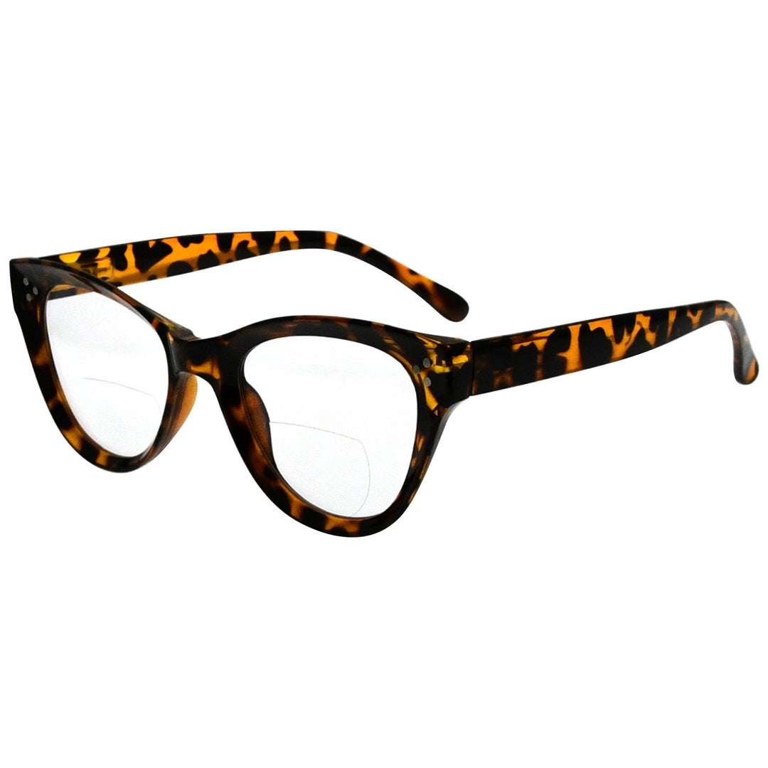 Gafas de lectura bifocales ojo de gato Lectores de marco más grueso BR9108 
