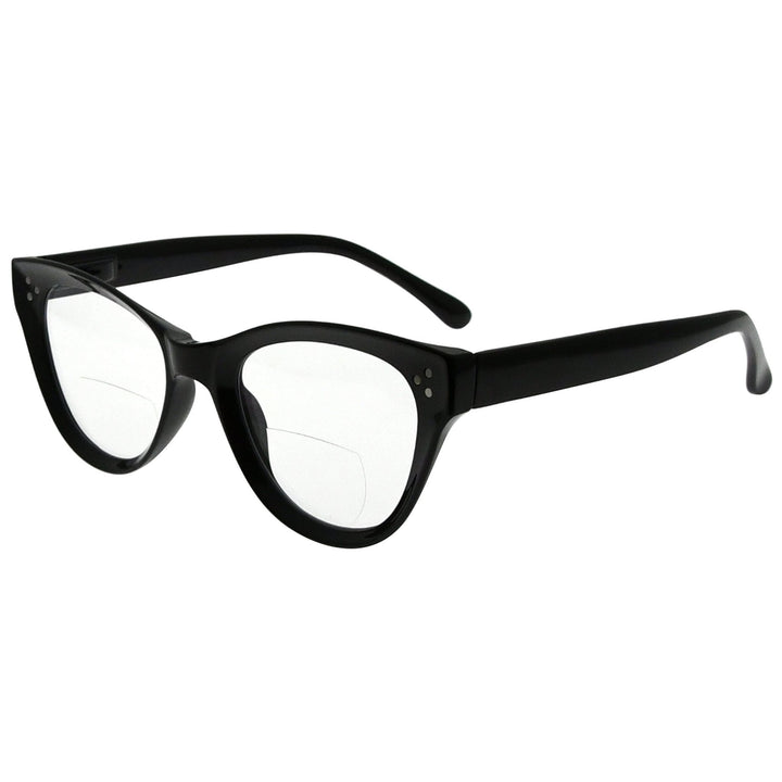 Gafas de lectura bifocales ojo de gato Lectores de marco más grueso BR9108 