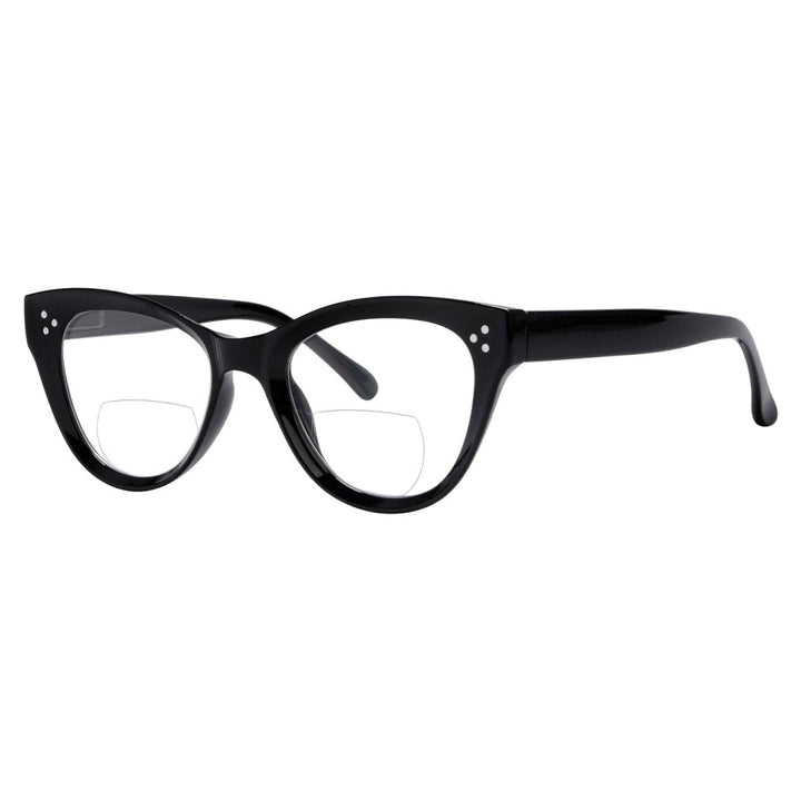 Gafas de lectura bifocales ojo de gato Lectores de marco más grueso BR9108 