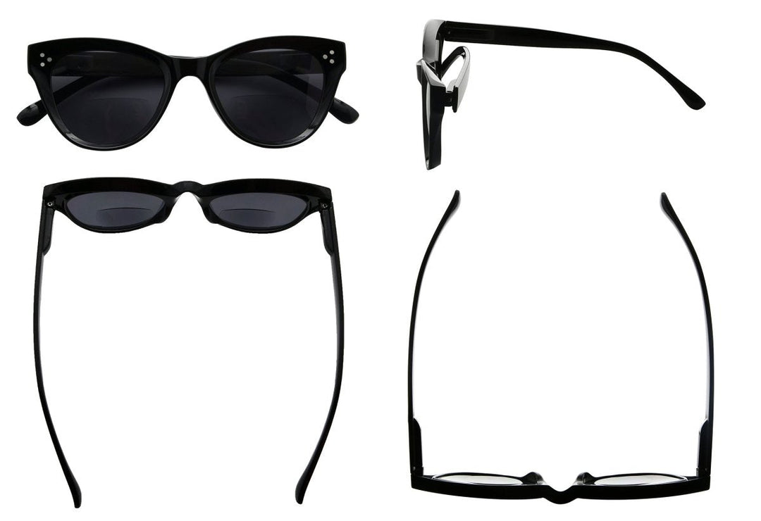 Cat-eye Bifocal Sunglasses Thicker Frame Reading Glasses SBR9108
