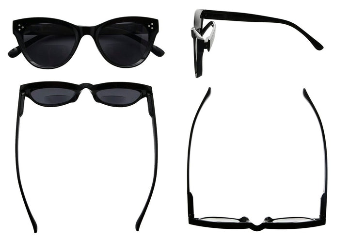 Cat-eye Bifocal Sunglasses Thicker Frame Reading Glasses SBR9108