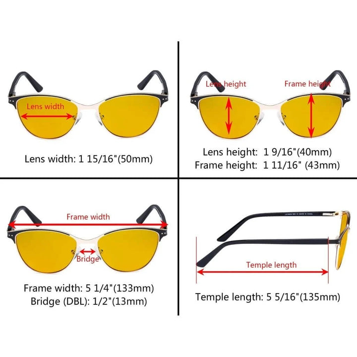 Cat-eye Blue Light Blocking Eyeglasses LX19009-BB90