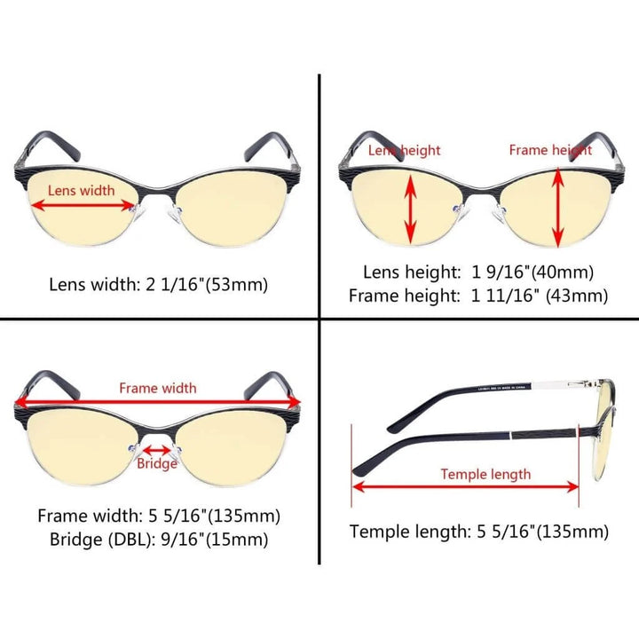 Cat-eye Blue Light Blocking Eyeglasses LX19011-BB60