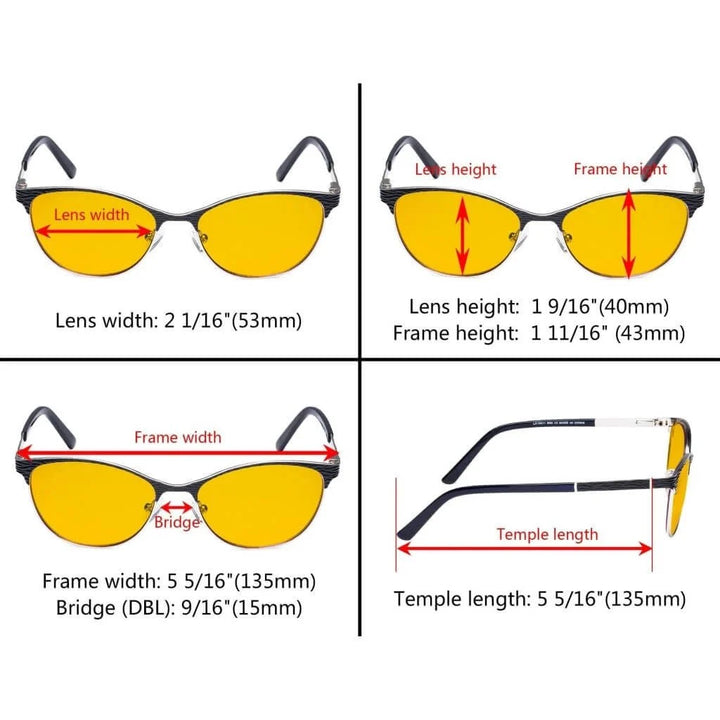 Cat-eye Blue Light Blocking Eyeglasses LX19011-BB90