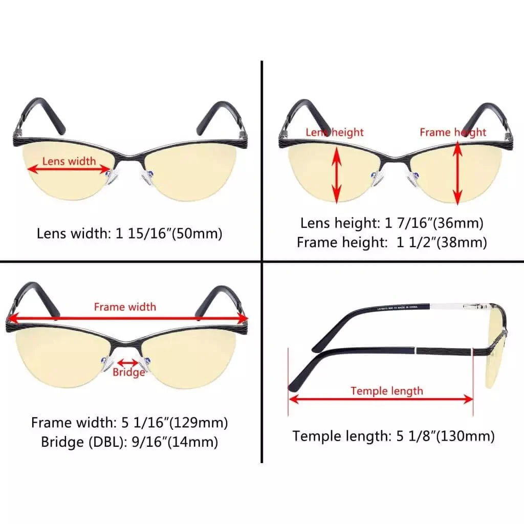 Cat-eye Blue Light Blocking Eyeglasses LX19013-BB60