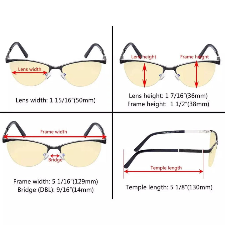 Cat-eye Blue Light Blocking Eyeglasses LX19013-BB60