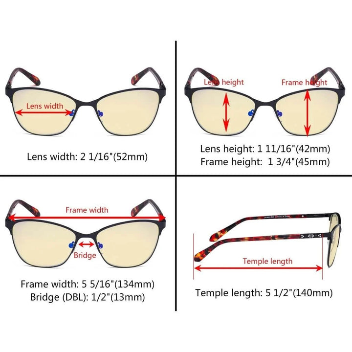 Cat-eye Blue Light Blocking Eyeglasses LX19023-BB60
