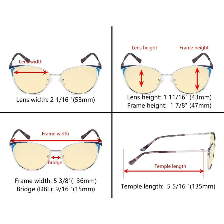 Cat-eye Blue Light Blocking Eyeglasses LX19031-BB60