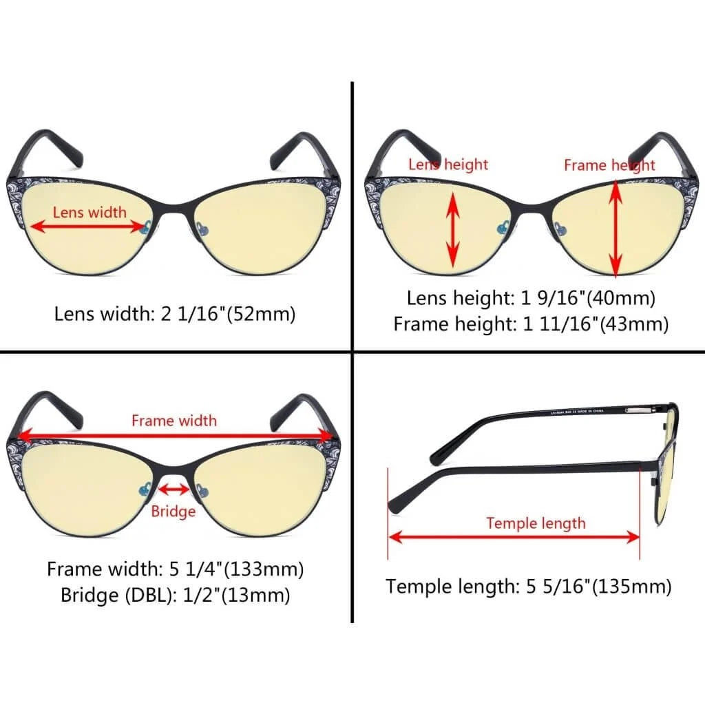 Cat-eye Blue Light Blocking Eyeglasses LX19044-BB60