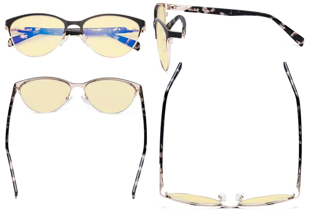 Cat-eye Blue Light Blocking Eyeglasses LX19038-BB60
