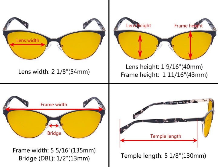 Cat-eye Blue Light Blocking Eyeglasses LX19038-BB90