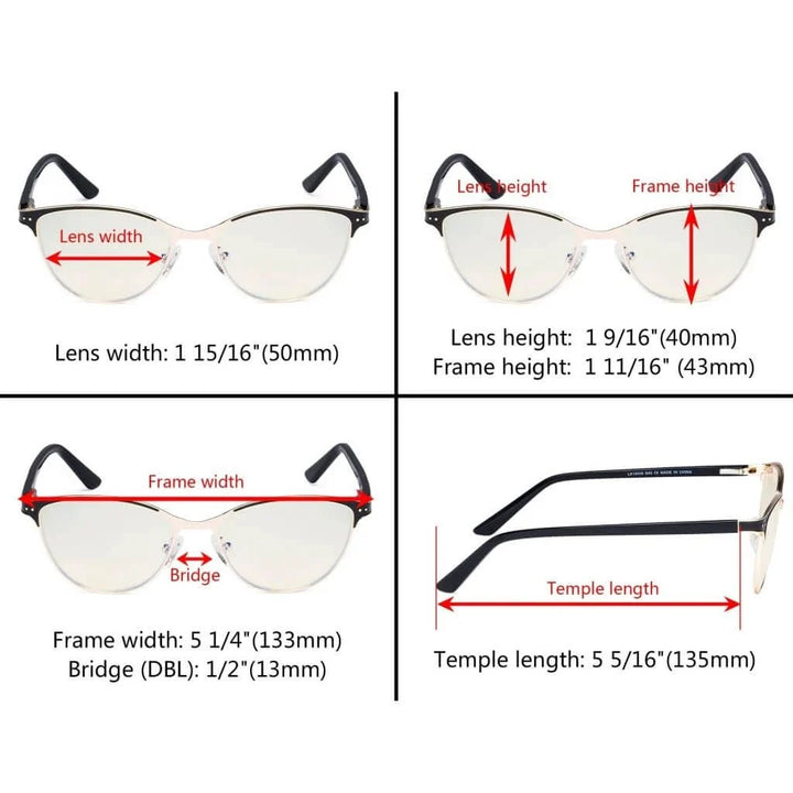 Cat-eye Blue Light Filter Eyeglasses LX19009-BB40