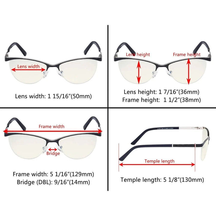 Cat-eye Blue Light Filter Eyeglasses LX19013-BB40