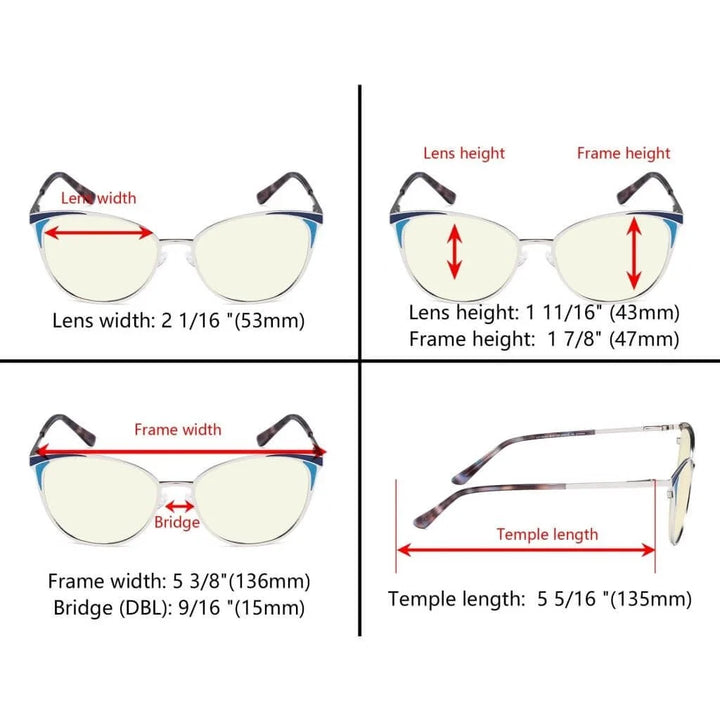 Cat-eye Blue Light Filter Eyeglasses LX19031-BB40