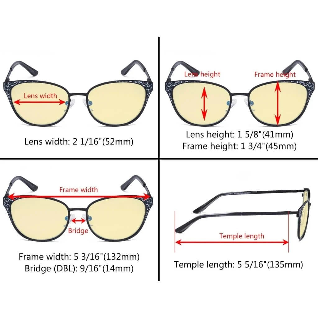 Cat-eye Blue Light Filter Glasses LX19045-BB60