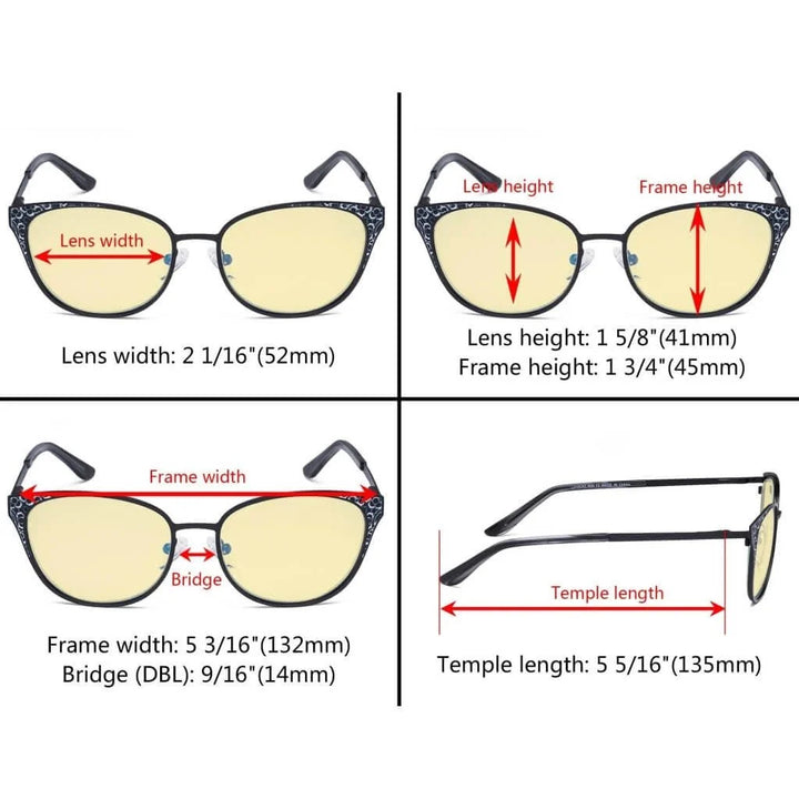 Cat-eye Blue Light Filter Glasses LX19045-BB60