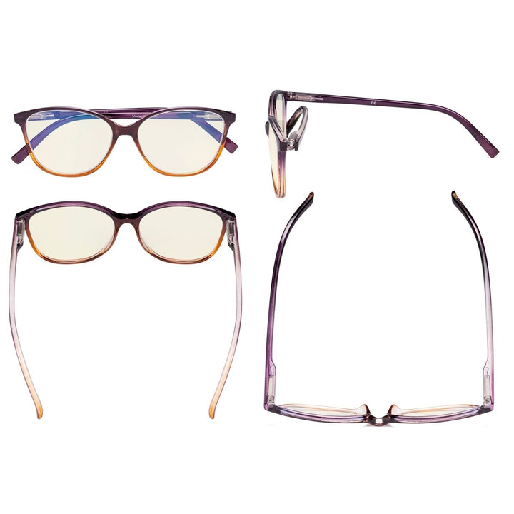 Two-tone Stylish Blue Light Filter Readers UVRFH2