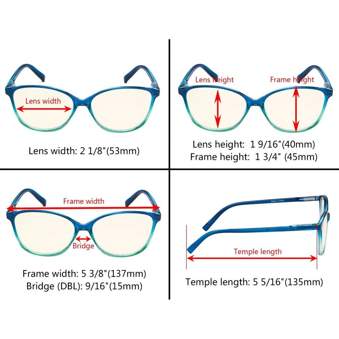 Two-tone Stylish Blue Light Filter Readers UVRFH2