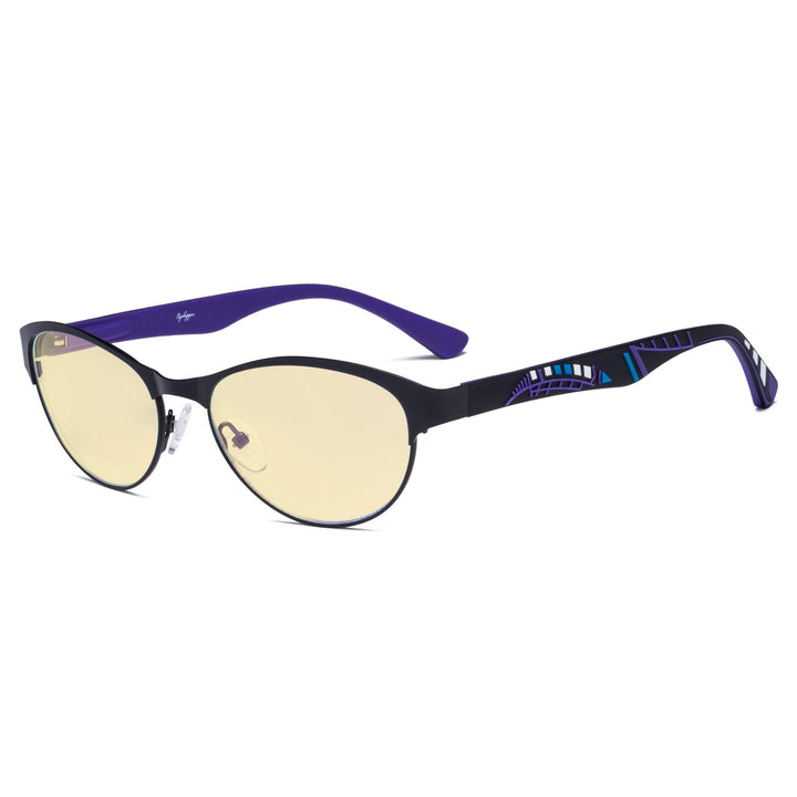 Metal Frame Cat-eye Blue Light Blocking Eyeglasses TM17004