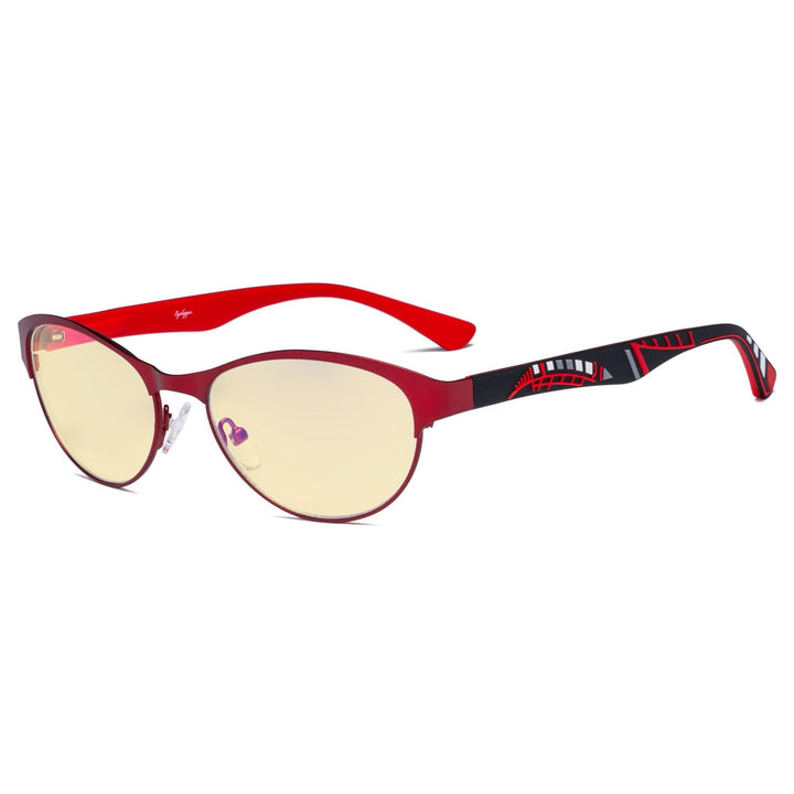 Metal Frame Cat-eye Blue Light Blocking Eyeglasses TM17004