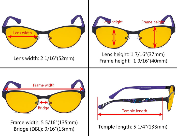 Cat-eye Blue Light Blocking Reading Glasses HP17004