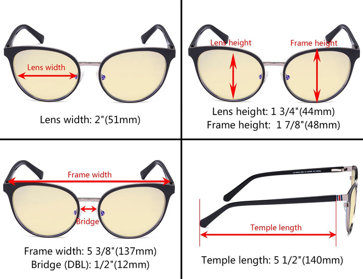 Cat-eye Blue Light Blocking Eyeglasses LX19005-BB60