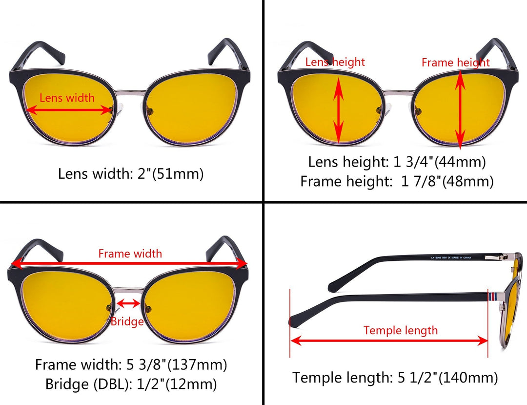 Cat-eye Blue Light Blocking Eyeglasses LX19005-BB90