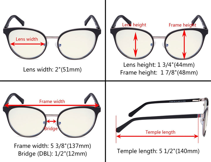 Cat-eye Blue Light Filter Eyeglasses LX19005-BB40