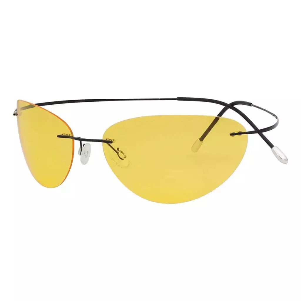 Cat-Eye Rimless Titanium Frame Polarized Sunglasses S1506
