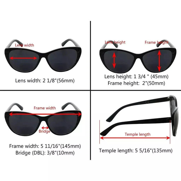 Cat-eye Stylish Bifocal Reading Sunglasses S033