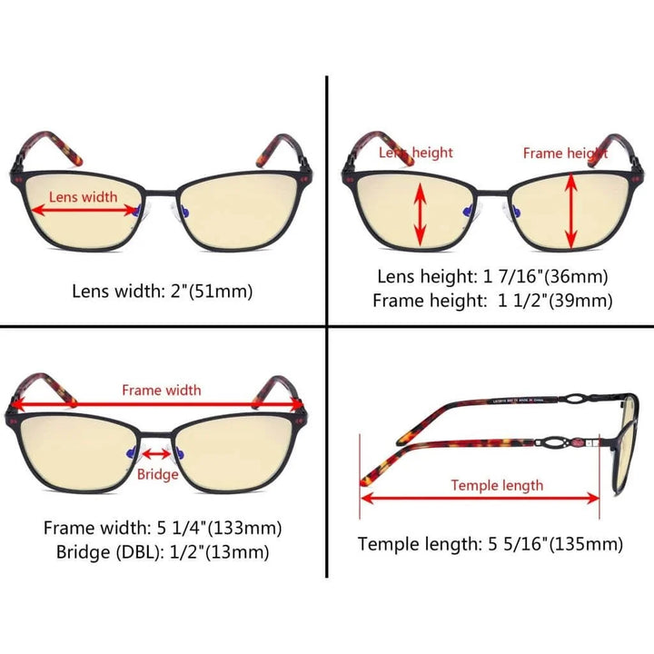 Chic Blue Light Blocking Eyeglasses LX19019-BB60