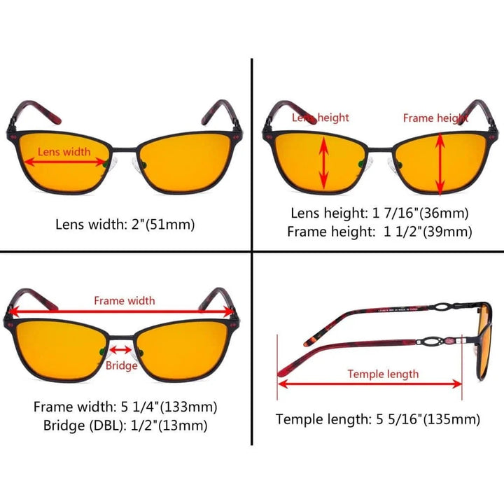 Chic Metal Blue Light Blocking Eyeglasses LX19019-BB98