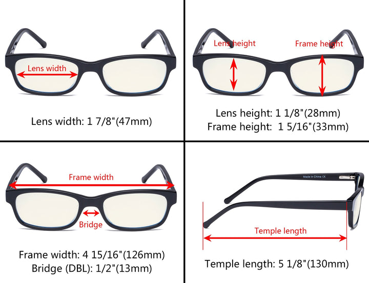Narrow Blue Light Filter Eyeglasses for Kids K02-BB40