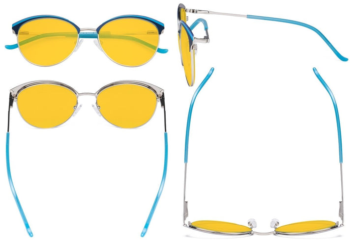 Oval Blue Light Blocking Eyeglasses LX19030-BB90