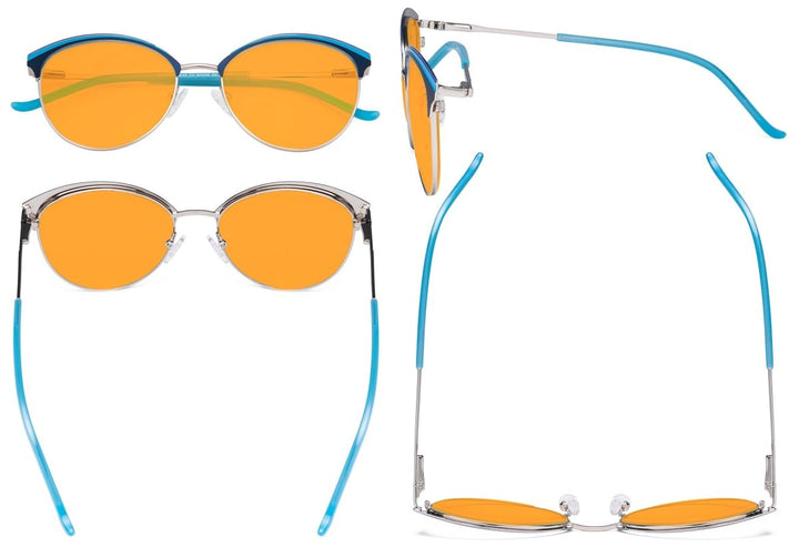 Oval Blue Light Blocking Eyeglasses LX19030-BB98