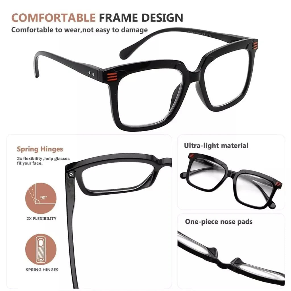 5 Pack Stylish Reading Glasses Fashionable Readers R2108