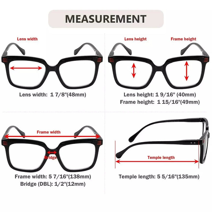 5 Pack Stylish Reading Glasses Fashionable Readers R2108