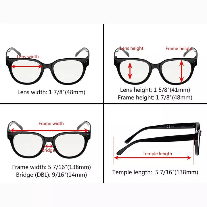 Thicker Frame Progressive Multifocal Reading Glasses M9110