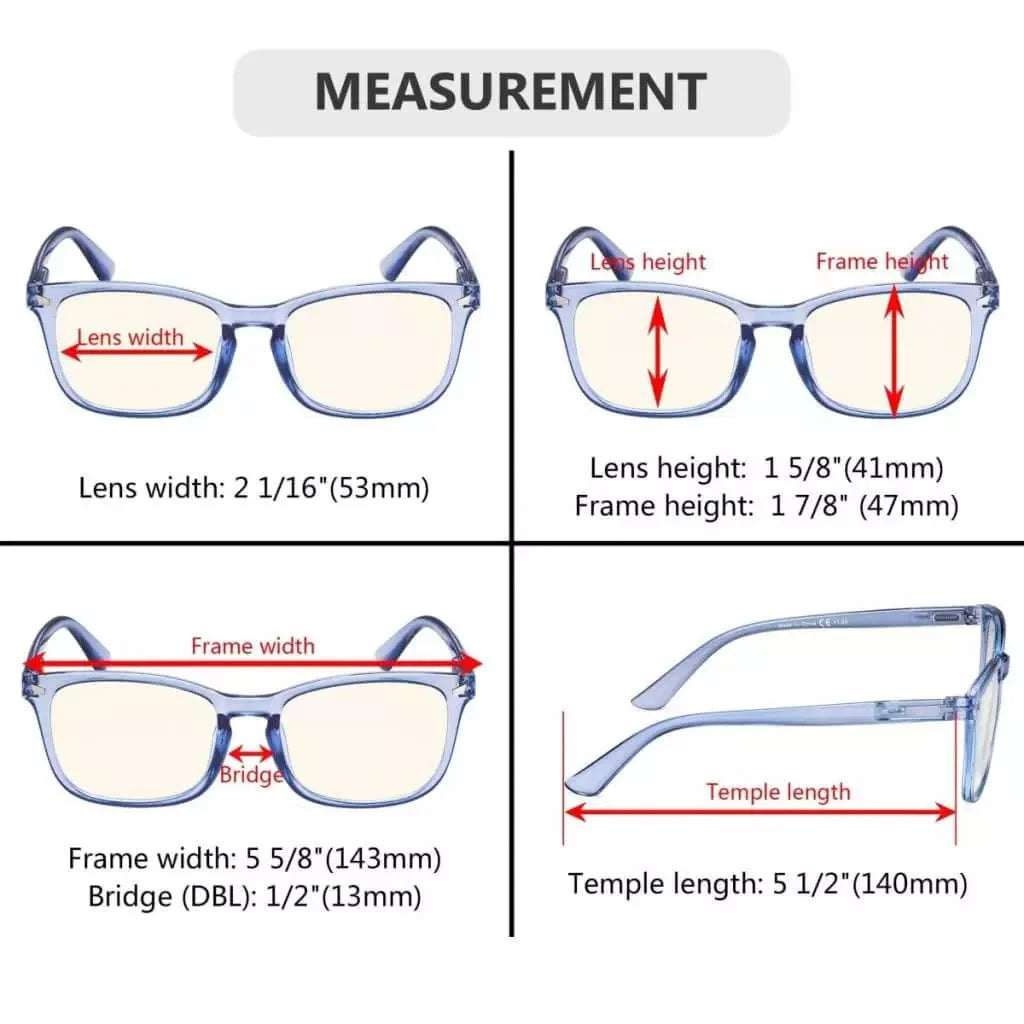 Blue Light Filter Stylish Computer Readers UVRT1801
