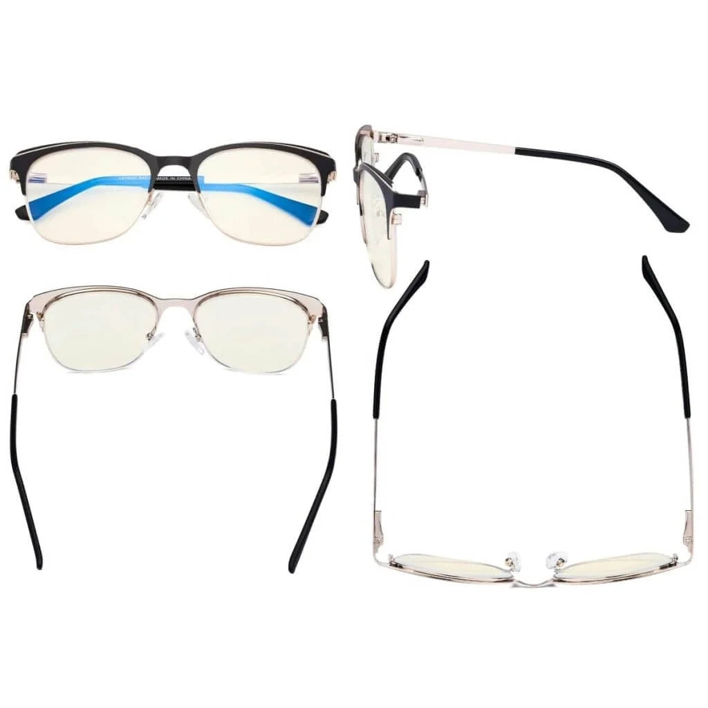 Classic Full-Rim Blue Light Filter Eyeglasses LX19041-BB40