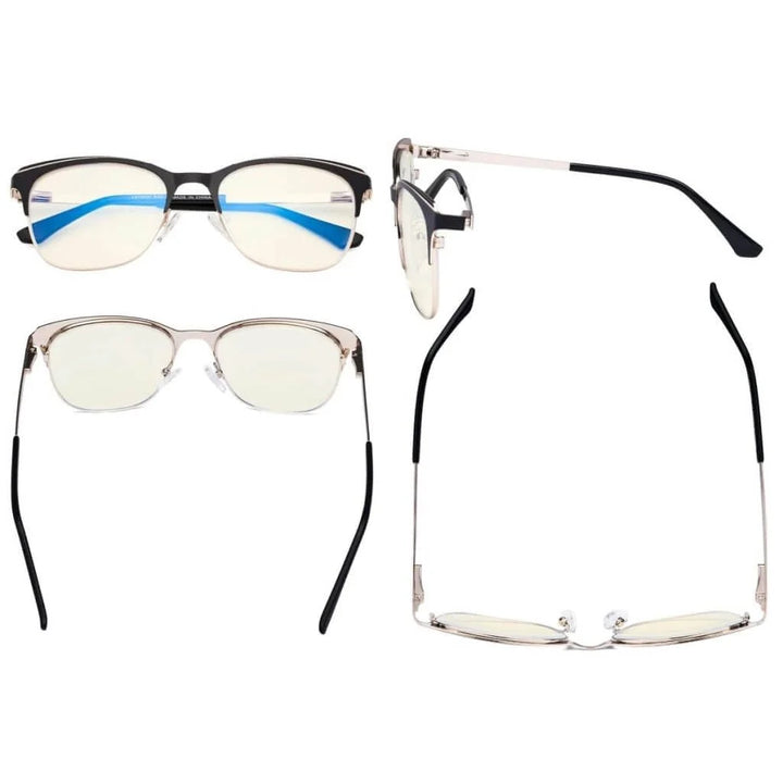 Classic Full-Rim Blue Light Filter Eyeglasses LX19041-BB40