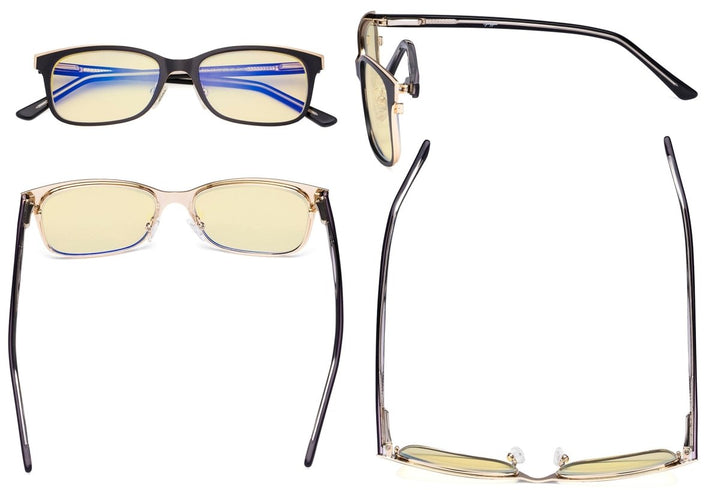 Metal Frame Blue Light Blocking Eyeglasses LX19006-BB60