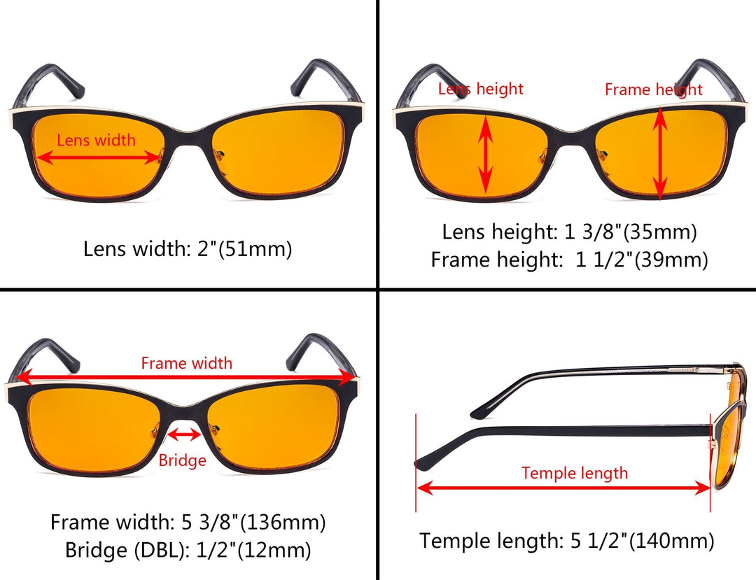Metal Blue Light Blocking Eyeglasses LX19006-BB98