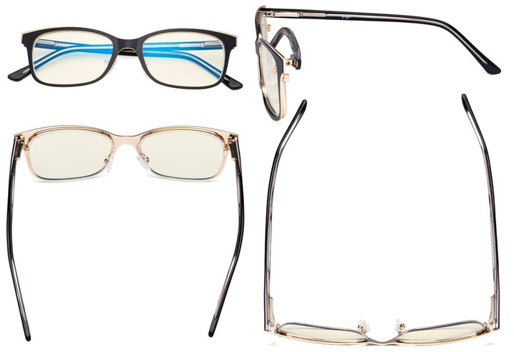 Metal Frame Blue Light Filter Eyeglasses LX19006-BB40