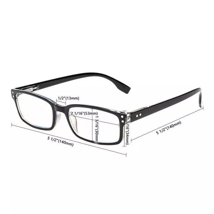Classic Rectangle Blue Light Filter Reading Glasses 1-CG097