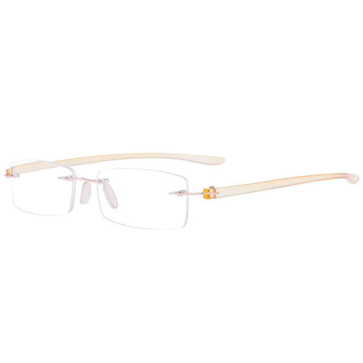 Classic Rectangle Rimless Reading Glasses R14001