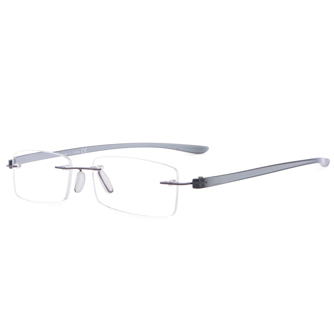 Classic Rectangle Rimless Reading Glasses R14001