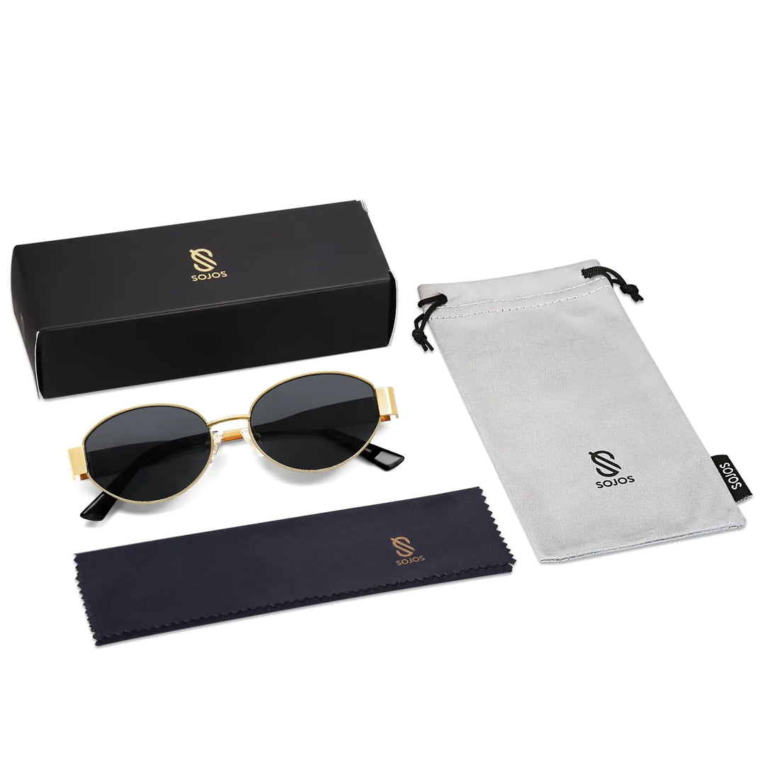 Retro Oval Sunglasses with UV400 Protection