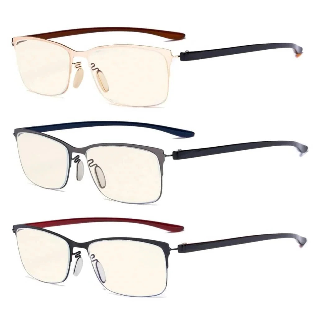 3 Pack Computer Glasses Classic Half-rim UVR12801