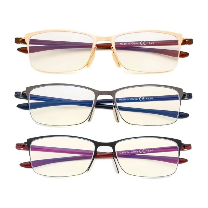 3 Pack Computer Glasses Classic Half-rim UVR12801